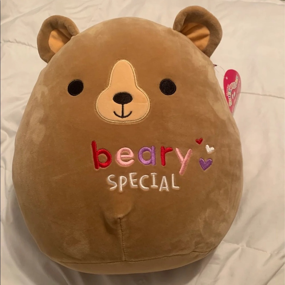Squishmallows Baron the Bear Valentines Edition 
12”Kellytoys